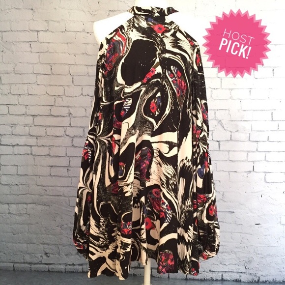 Free People Tops - Free People Drift Away Cold-Shoulder Tunic/Dress